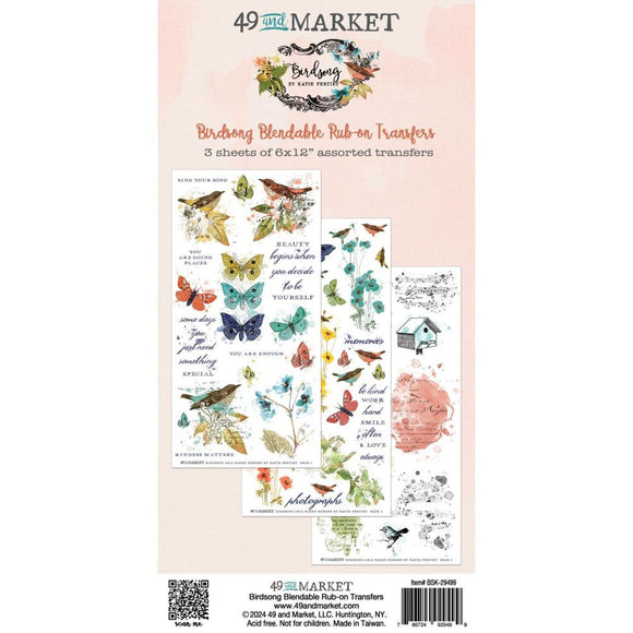 Birdsong Blendable Rub-On Transfers