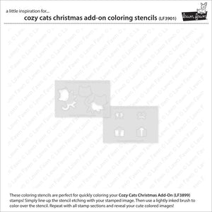 LF3901 Cozy Cats Christmas Add-On Coloring Stencil