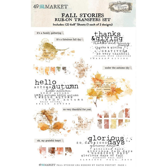 Fall Stories Rub-on Transfers