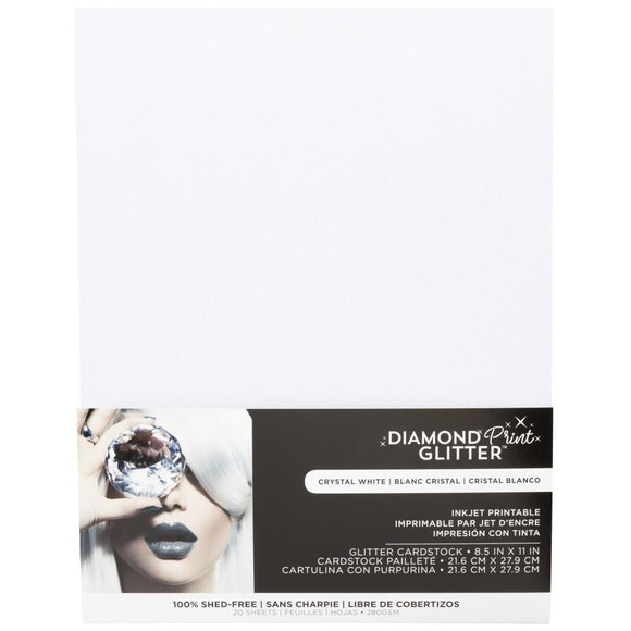 Crystal White Printable Glitter