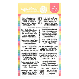 Inside Sentiments Family Holidays Stamp Set