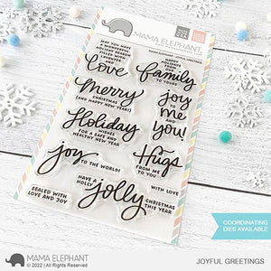 Mama Elephant Joyful Greetings stamp set