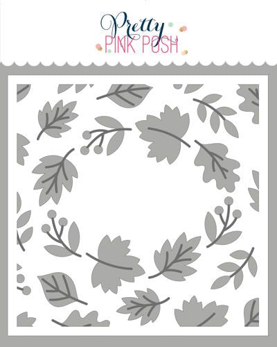 Layered Fall Wreath Stencil