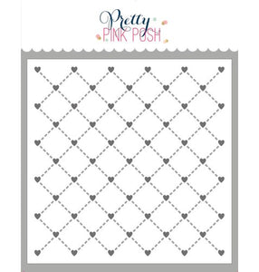 Layered Heart Lattice Stencil