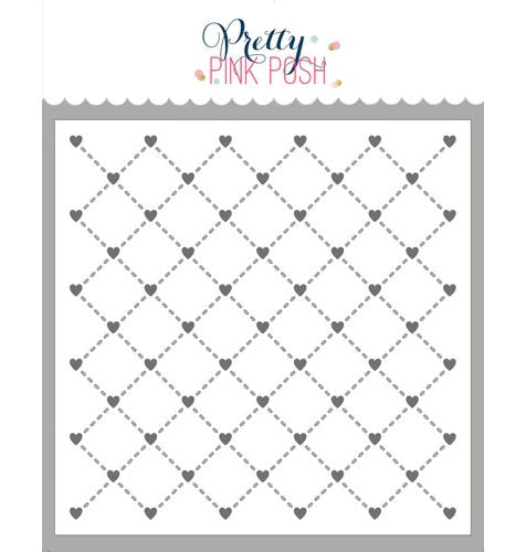 Layered Heart Lattice Stencil
