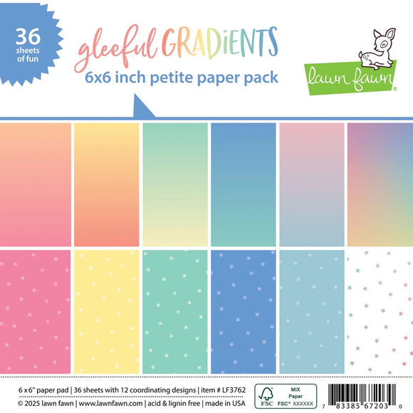 LF3762 Gleeful Gradients 6x6 Petite Paper Pack