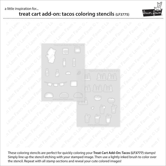 LF3779 Treat Cart Add-On Tacos Coloring Stencil