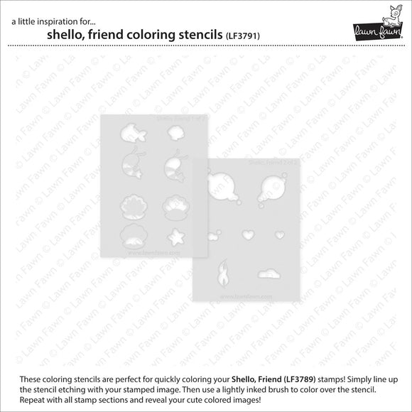 LF3791 Shello, Friend Coloring Stencil