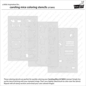 LF3895 Caroling Mice Stencil