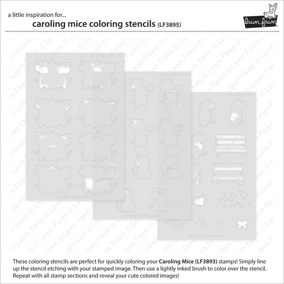 LF3895 Caroling Mice Stencil