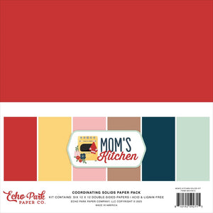 Mom's Kitchen Coordinating Solids 12x12 Paper Pack