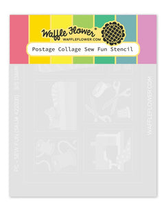 422031 Postage Collage Sew Fun Stencil