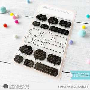 Mama Elephant  Simple Friends Bubbles Stamp Set