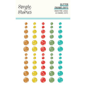 23129 Snow Pine Lodge Glitter Enamel Dots