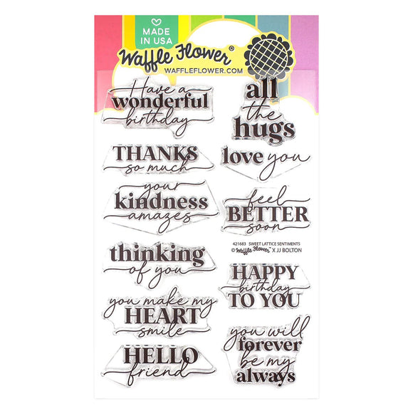 Sweet Lattice Sentiments Stamp Set