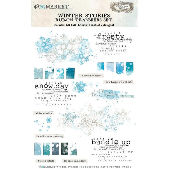 Winter Stories Rub-On Transfers