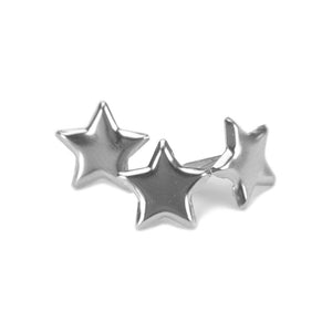 Metal Paper Fasteners 50/Pkg - Silver Stars