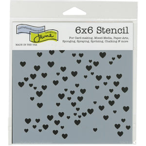 TCW791s Micro Hearts 6 x 6 Stencil