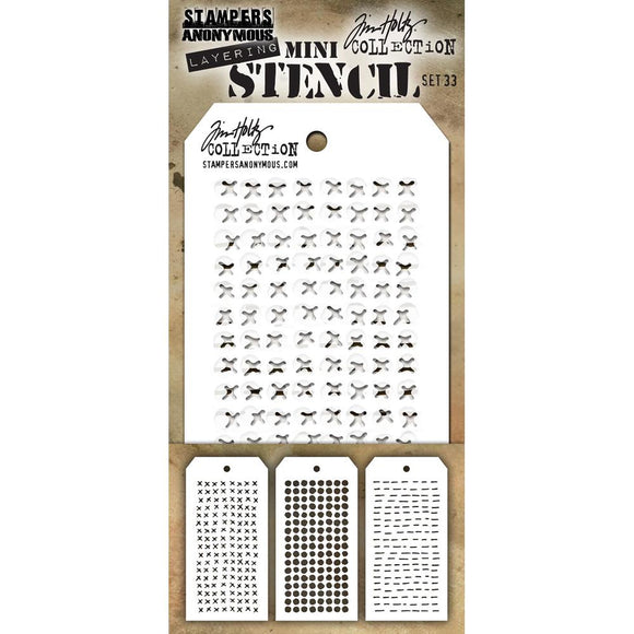 Tim Holtz Mini Layered Stencil Set - MTS Set #36