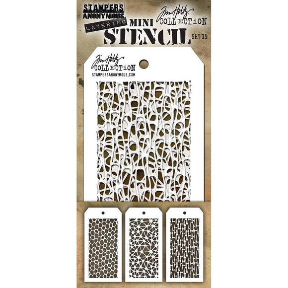 Tim Holtz Mini Layered Stencil Set - MTS Set #35