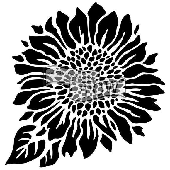 TCW575s Mini Joyful Sunflower 6 x 6 Stencil