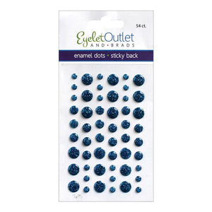 Eyelet Outlet Enamel Dots - Glitter Blue