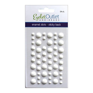Eyelet Outlet Enamel Dots - Matte White