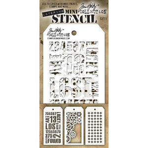 Tim Holtz Mini Layered Stencil Set - MTS Set #1