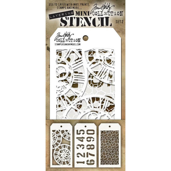 Tim Holtz Mini Layered Stencil Set - MTS Set #2