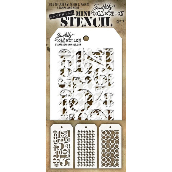 Tim Holtz Mini Layered Stencil Set - MTS Set #7