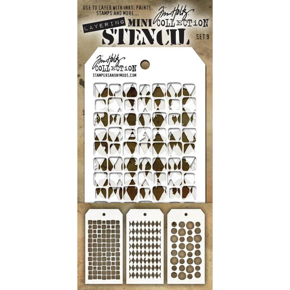 Tim Holtz Mini Layered Stencil Set - MTS Set #9
