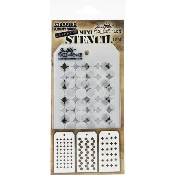 Tim Holtz Mini Layered Stencil Set - MTS Set #40