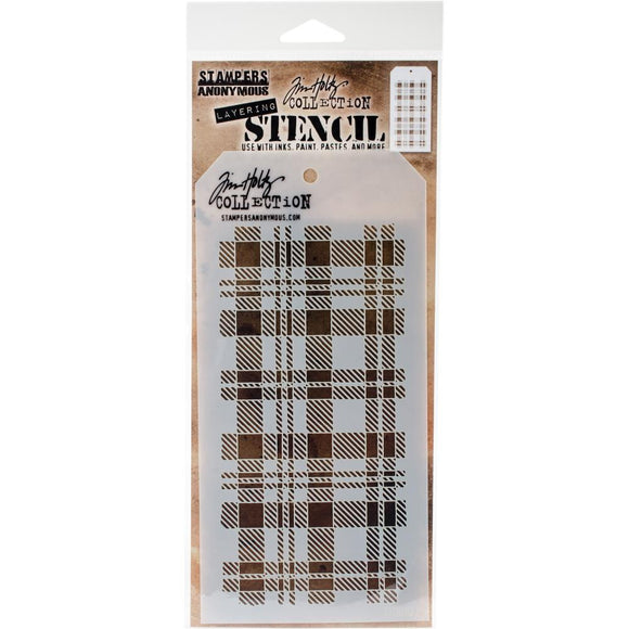 THS097 Plaid Layering Stencil