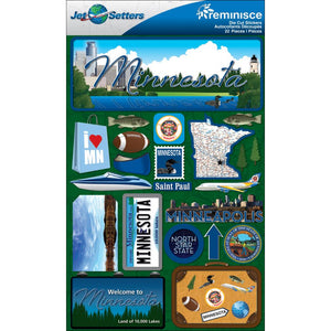 Reminisce Jet Setters Minnesota Sticker Set