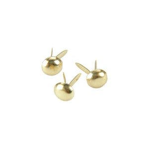Mini Metal Paper Fasteners - Gold Round