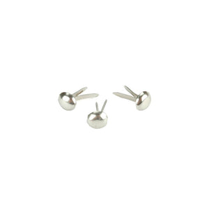 Mini Metal Paper Fasteners - Silver Round