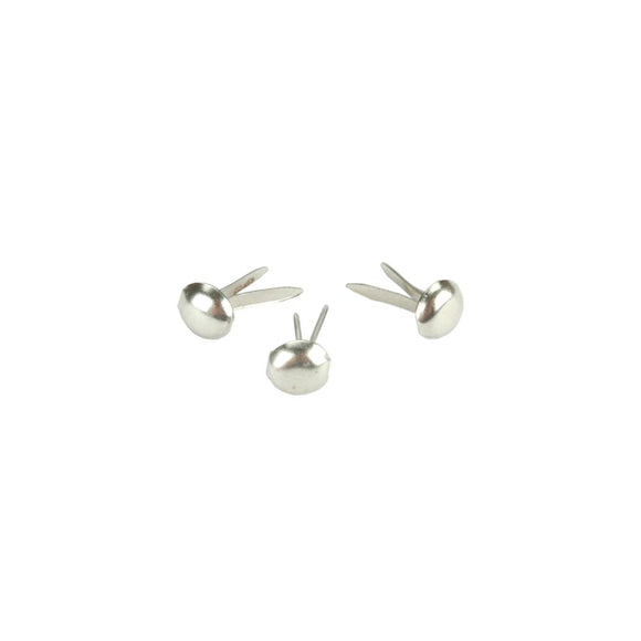 Mini Metal Paper Fasteners - Silver Round
