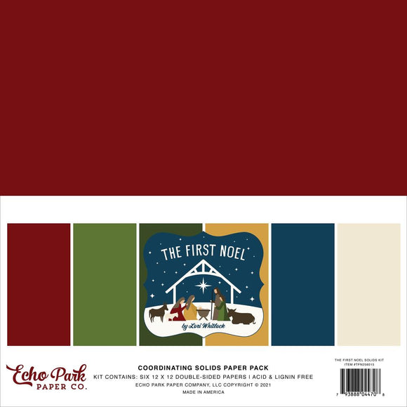 The First Noel Coordinating Solids 12 x 12 Paper Pack
