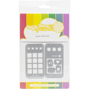 Waffle Flower Social Phone Die Set
