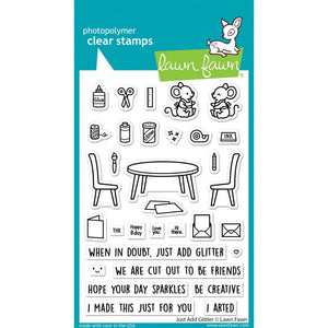 LF2852 Just Add Glitter Clear Stamps