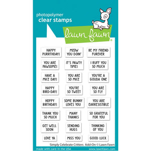 LF2862 Simply Celebrate Critters Add On Clear Stamps