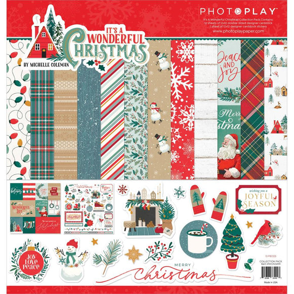 WON3499 It's a Wonderful Christmas 12 x 12 Paper pack