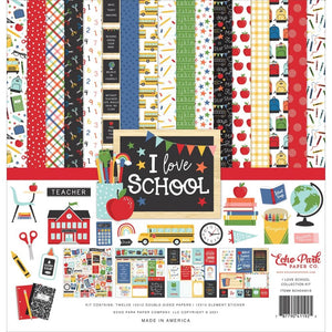 I Love School 12 x 12 Paper Pack