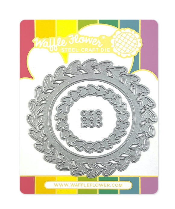 Waffle Flower Mistletoe Wreath Die