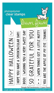 LF2934 Simply Fall Sentiments Clear Stamp Set