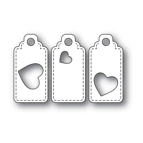 2302 Heart Tag Trio craft die