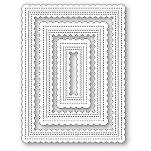 2474 Double Scalloped Stitched Frames Craft Die