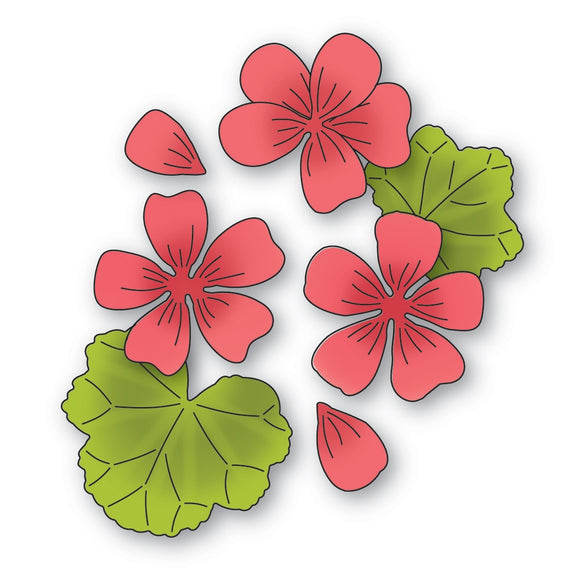 2521 Brilliant Geranium Flower Set