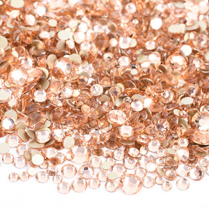 Crystal Glass Rhinestones - Light Peach