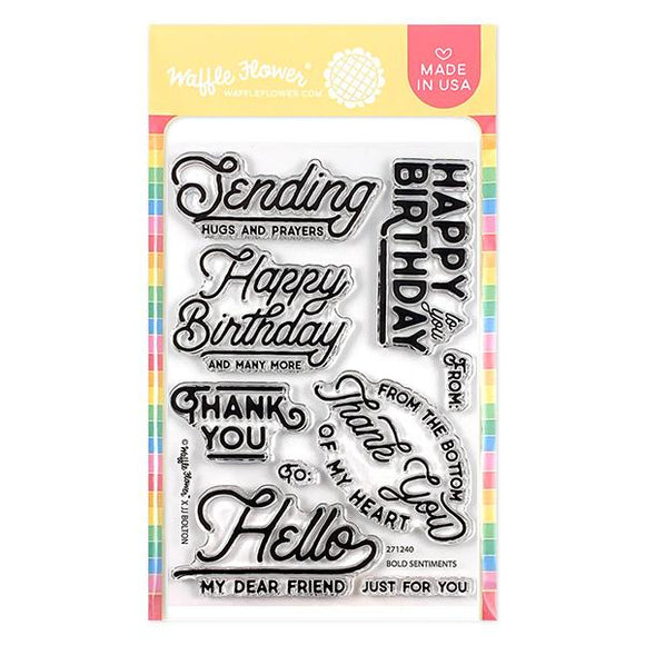 Waffle Flower Bold Sentiments Stamp Set